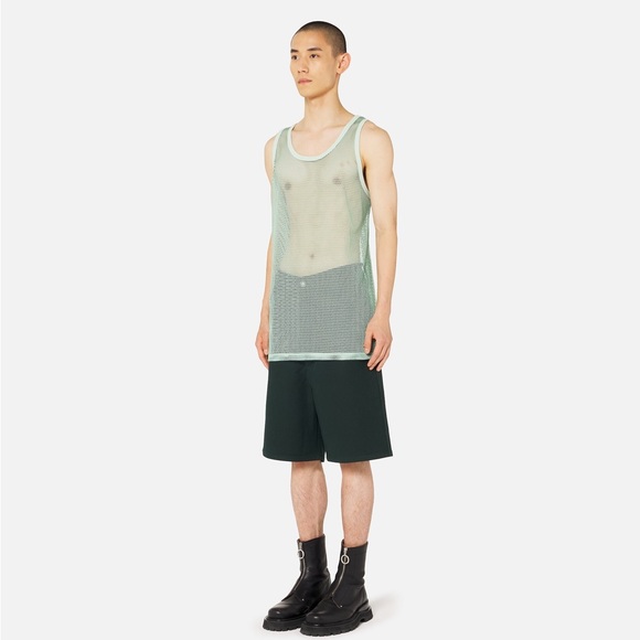 AMI ALEXANDRE MATTIUSSI‎ Oversized Tank Top In Aqua Green One Size - Picture 1 of 7